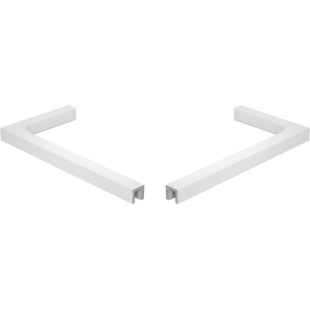Mexen L alakú szögstabilizátor készlet zuhanyfalakhoz 10 mm, fehér - 800-07-20