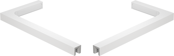 Mexen L alakú szögstabilizátor készlet zuhanyfalakhoz 10 mm, fehér - 800-07-20