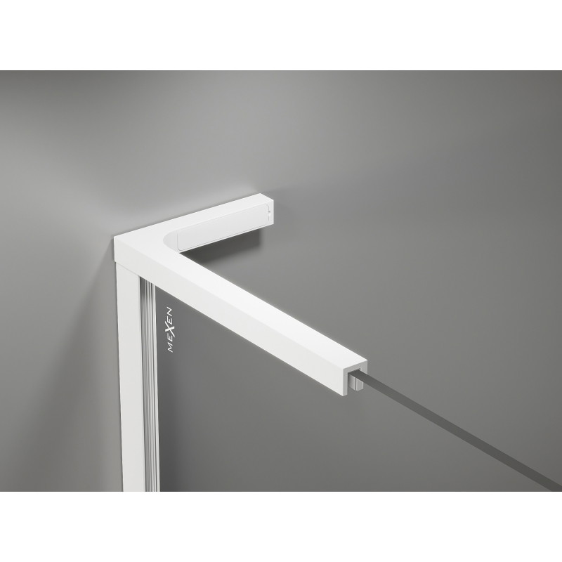 Mexen Uni-L2 set de console unghiulare în formă de L pentru panouri de duș de 10 mm, alb - 800-07-20