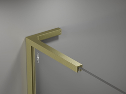 Mexen L alakú saroktartó készlet 10 mm-es zuhanyfalakhoz, matt arany - 800-07-55