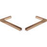 Mexen set de suporturi unghiulare L pentru pereți de duș 10 mm, aur roz - 800-07-60