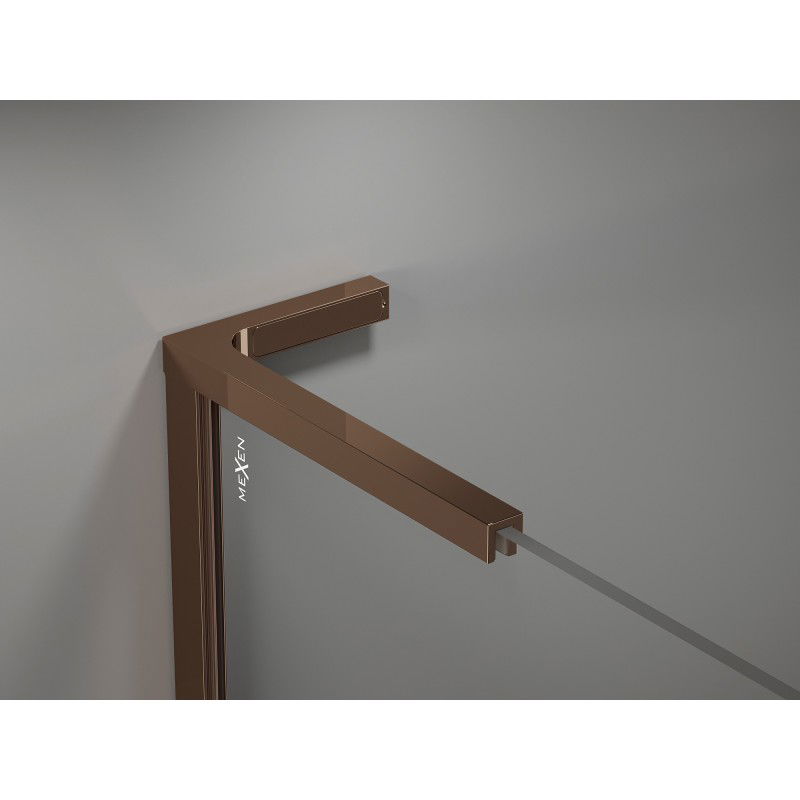 Mexen set de suporturi unghiulare L pentru pereți de duș 10 mm, aur roz - 800-07-60