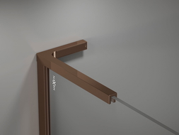 Mexen set de suporturi unghiulare L pentru pereți de duș 10 mm, aur roz - 800-07-60