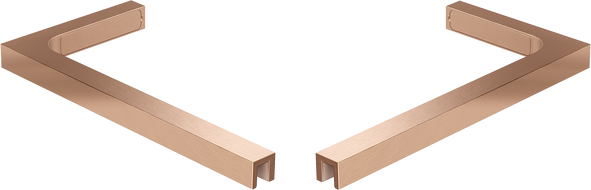 Mexen L alakú szögstabilizátor készlet zuhanyfalakhoz 10 mm, kefeített réz - 800-07-65