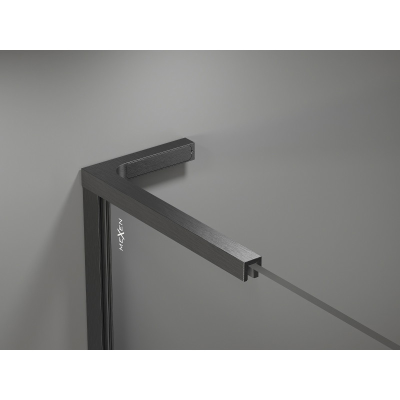 Mexen Uni-L2 set de suporturi unghiulare în L pentru pereți de duș de 10 mm, gun gray periat - 800-07-66