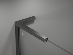 Mexen L-alakú sarokstabilizátor készlet zuhanyfalakhoz 10 mm, kefélt gun gray - 800-07-66