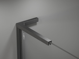 Mexen set suporturi unghiulare L pentru paravane de duș 10 mm, gri armă periat - 800-07-66