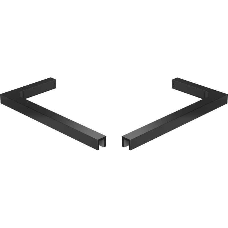 Mexen set de suporturi unghiulare L pentru panouri de duș de 10 mm, negru - 800-07-70