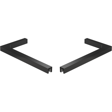 Mexen Uni-L2 L alakú tartókonzolok készlete 10 mm-es zuhanyfalakhoz, fekete - 800-07-70