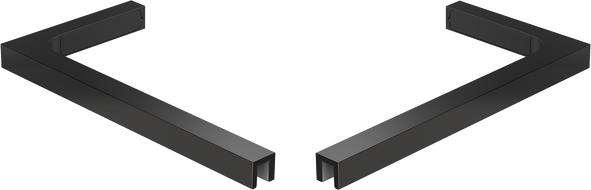 Mexen set de suporturi unghiulare L pentru panouri de duș de 10 mm, negru - 800-07-70