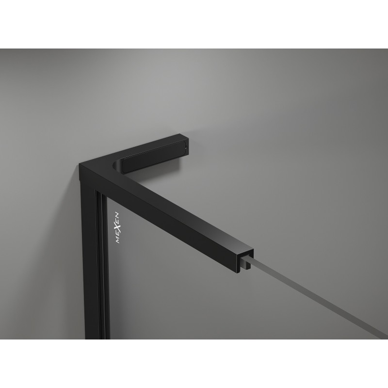 Mexen set de suporturi unghiulare L pentru panouri de duș de 10 mm, negru - 800-07-70