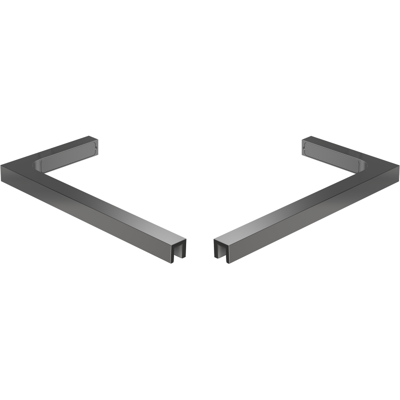 Mexen L alakú saroktartó készlet 10 mm-es zuhanyfalhoz, fekete - 800-07-95