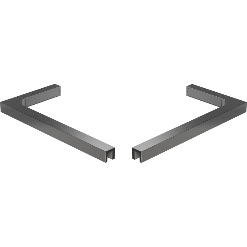 Mexen Uni-L2 set de suporturi unghiulare în L pentru panouri de duș de 10 mm, negru - 800-07-95