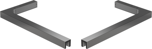 Mexen set suporturi unghiulare L pentru pereți de duș 10 mm, negru - 800-07-95