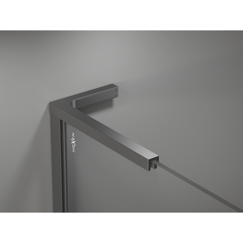 Mexen Uni-L2 set de suporturi unghiulare în L pentru panouri de duș de 10 mm, negru - 800-07-95