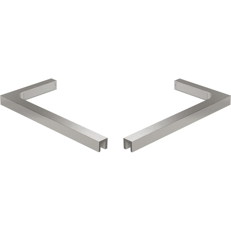 Mexen Uni-L2 set de suporturi unghiulare în formă de L pentru pereți de duș de 10 mm, nichel periat - 800-07-97