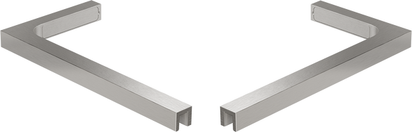 Mexen L szögletes tartókonzol szett zuhanyfalakhoz, 10 mm, szálcsiszolt nikkel - 800-07-97