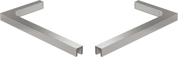 Mexen set de stabilizatoare unghiulare L pentru pereți de duș de 10 mm, nichel periat - 800-07-97