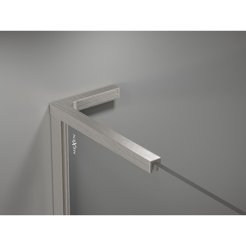 Mexen Uni-L2 set de suporturi unghiulare în formă de L pentru pereți de duș de 10 mm, nichel periat - 800-07-97