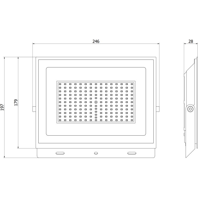 Mexen Luxpro proiector LED, 100W, Neutru - 4000K, 9000 lm, negru - L230-100-40-70