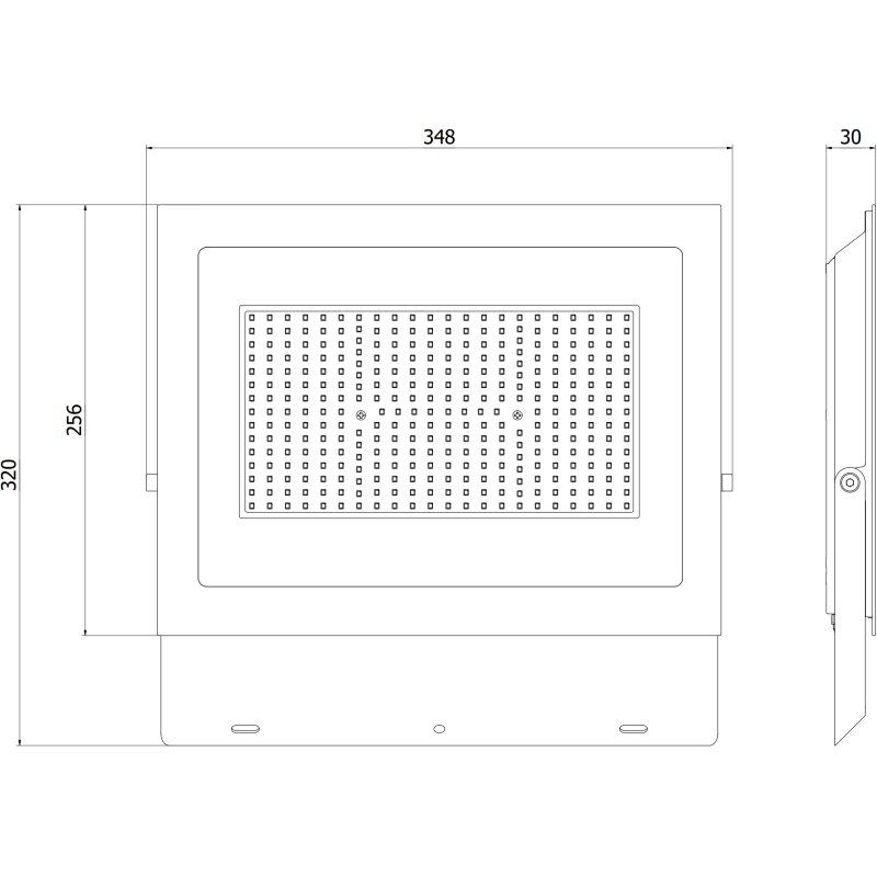 Mexen Luxpro LED reflektor, 200W, Neutrális - 4000K, 18000 lm, fekete - L230-200-40-70