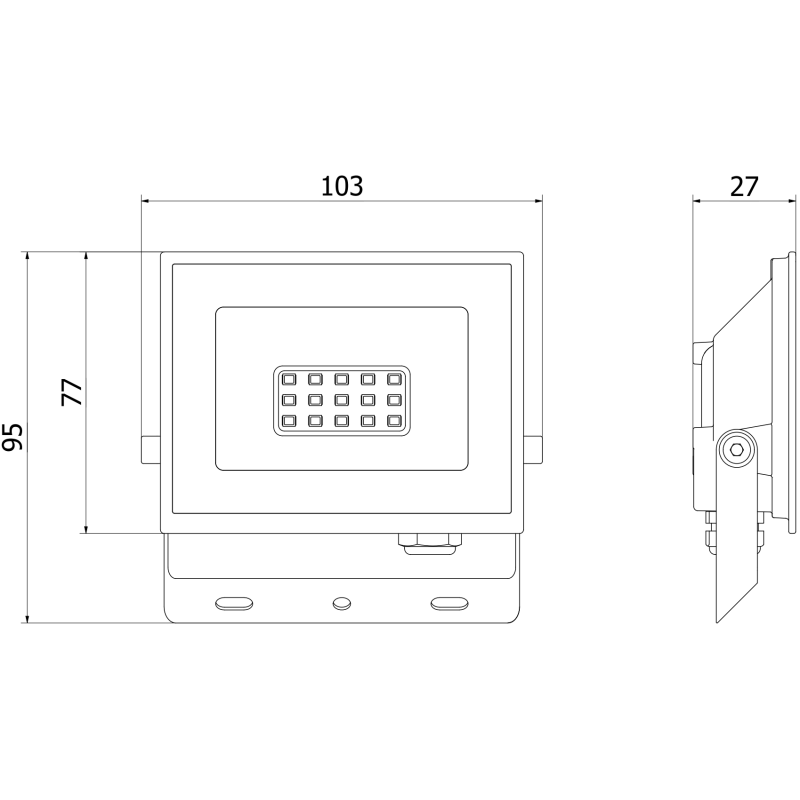 Mexen Luxpro+ LED reflektor, 10W, Semleges - 4000K, 1100 lm, fehér - L231-010-40-20