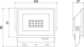 Mexen Luxpro+ LED reflektor, 10W, Semleges - 4000K, 1100 lm, fehér - L231-010-40-20