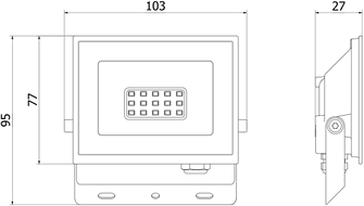 Mexen Luxpro+ proiector LED, 10W, Neutru - 4000K, 1100 lm, alb - L231-010-40-20