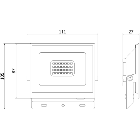 Mexen Luxpro+ proiector LED, 20W, Rece - 6500K, 2200 lm, alb - L231-020-65-20