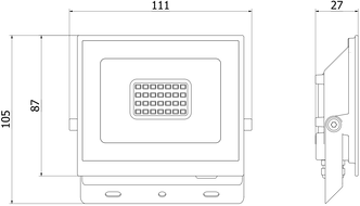 Mexen Luxpro+ LED reflektor, 20W, Hideg - 6500K, 2200 lm, fehér - L231-020-65-20