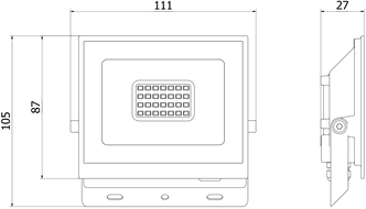 Mexen Luxpro+ proiector LED, 20W, Rece - 6500K, 2200 lm, alb - L231-020-65-20