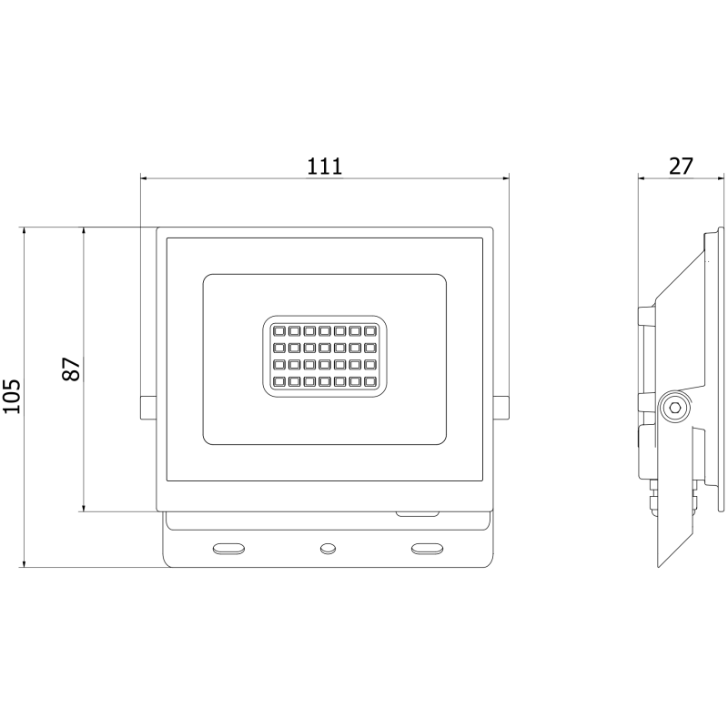 Mexen Luxpro+ proiector LED, 20W, Neutru - 4000K, 2200 lm, negru - L231-020-40-70
