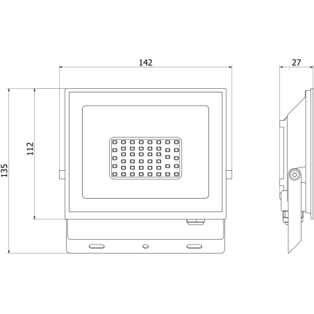 Mexen Luxpro+ proiector LED, 30W, Neutru - 4000K, 3300 lm, alb - L231-030-40-20
