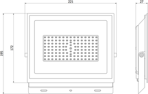 Mexen Luxpro+ LED fényvető, 70W, Hideg - 6500K, 7700 lm, fehér - L231-070-65-20
