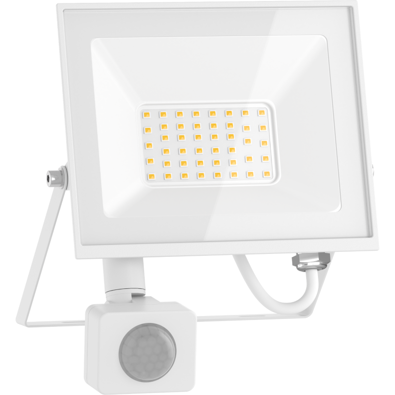 Mexen Luxpro+ LED reflektor mozgásérzékelővel, 30W, Hideg - 6500K, 3300 lm, fehér - L236-030-65-20