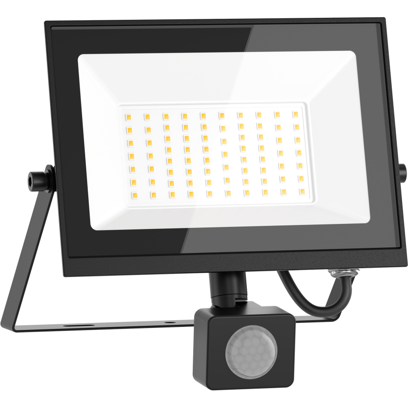 Mexen Luxpro+ LED reflektor mozgásérzékelővel, 50W, Semleges - 4000K, 5500 lm, fekete - L236-050-40-70