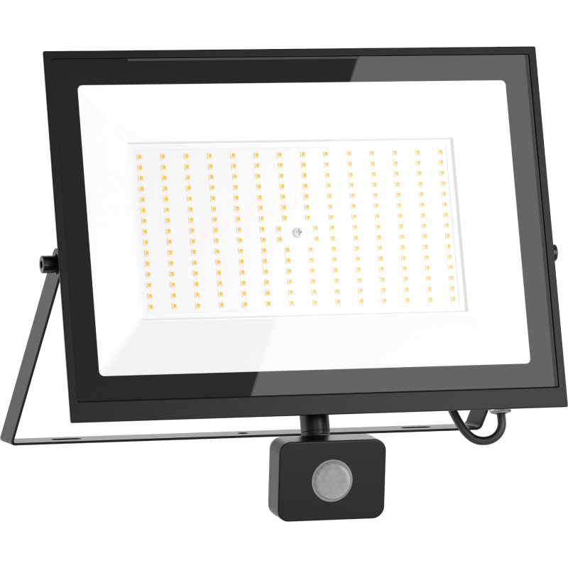 Mexen Luxpro+ LED reflektor mozgásérzékelővel, 150W, Hideg - 6500K, 16500 lm, fekete - L236-150-65-70