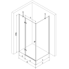 Mexen Roma cabină de duș cu balamale 120 x 90 cm, transparent, Aurie + cadă de duș Flat - 854-120-090-50-00-4010