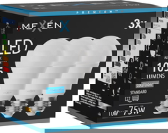 Mexen Nova 3x LED izzó E27, A60, 10W, Hideg - 6500K, 1055 lm - L100-E27-1065-01x03
