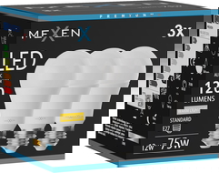 Mexen Nova 3x LED izzó E27, A60, 12W, Meleg - 3000K, 1260 lm - L100-E27-1230-01x03