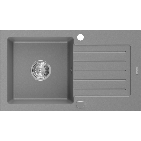 Mexen Pablo 1-medencés gránit mosogató edényszárítóval 752 x 436 mm, Szürke - 6510751010-71