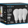Mexen Nova 3x LED izzó E27, A70, 18W, Semleges - 4000K, 1890 lm - L100-E27-1840-01x03