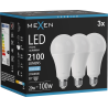 Mexen Nova 3x Bec LED E27, A70, 20W, Rece - 6500K, 2100 lm - L100-E27-2065-01x03