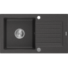 Mexen Pablo chiuvetă din granit cu 1 compartiment cu picurător 752 x 436 mm, Negru cu picățele - 6510751010-76
