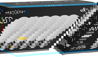 Mexen Nova 6x Bec LED E27, A60, 9W, Caldă - 3000K, 945 lm - L100-E27-0930-01x06
