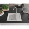 Mexen Enzo chiuvetă de granit cu 1 cuvă, cu scurgere scurtă 576 x 465 mm, Albă - 6506571005-20