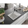Mexen Enzo chiuvetă de granit cu 1 cuvă, cu scurgere scurtă 576 x 465 mm, Albă - 6506571005-20