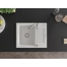 Mexen Enzo chiuvetă de granit cu 1 cuvă, cu scurgere scurtă 576 x 465 mm, Albă - 6506571005-20