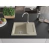 Mexen Enzo 1-medencés gránit mosogató rövid edényszárítóval 576 x 465 mm, Bézs - 6506571005-69