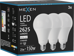 Mexen Nova 3x LED izzó E27, A95, 25W, Semleges - 4000K, 2625 lm - L100-E27-2540-01x03